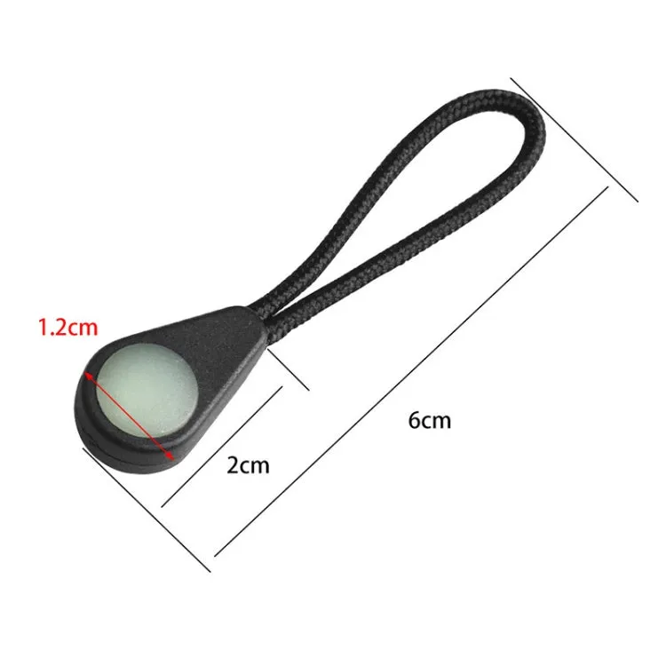 100pcs  Mountaineering Camping Backpack Zipper Pull Outdoor Anti-Lost Eye-Catching Luminous Accessories Self-Luminous Drawstring