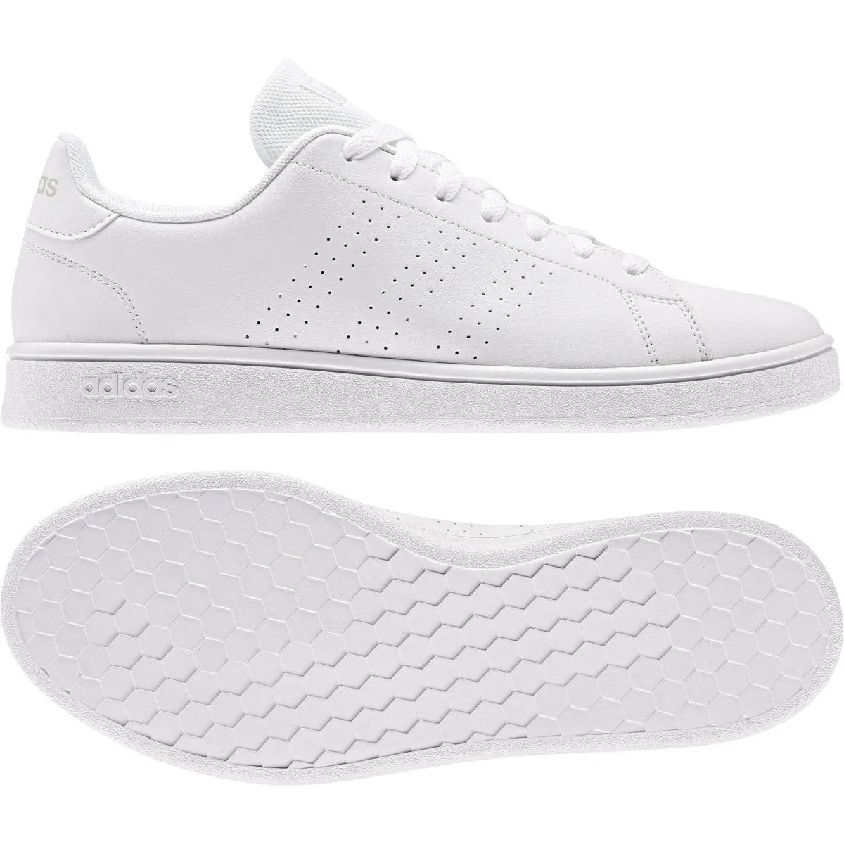 ADIDAS MEN'S ADVANTAGE BASE TRIPLE WHITE SHOE