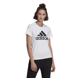 ADIDAS WOMEN'S LOUNGEWEAR ESSENTIALS LOGO WHITE TEE