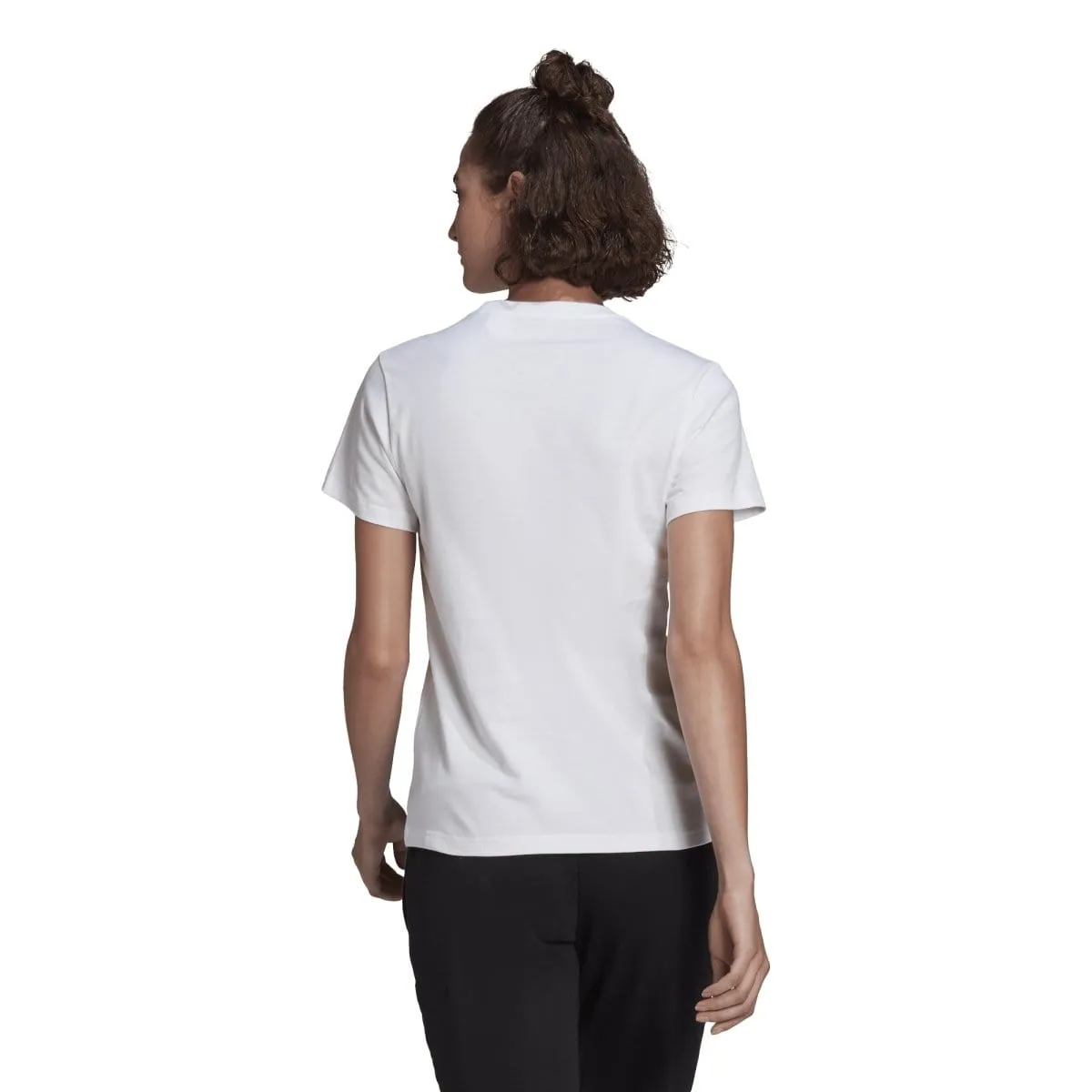 ADIDAS WOMEN'S LOUNGEWEAR ESSENTIALS LOGO WHITE TEE