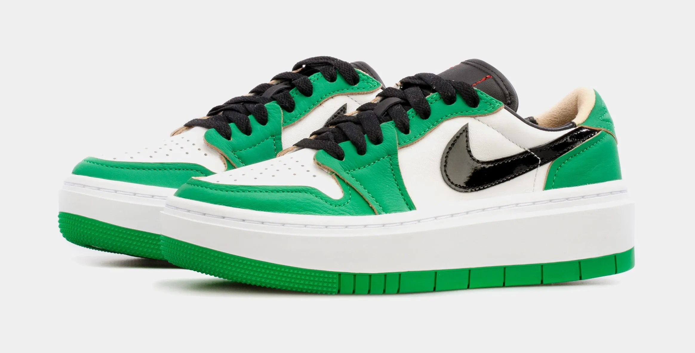 Air Jordan 1 Elevate Low Lucky Green Womens Lifestyle Shoes (Green/White)