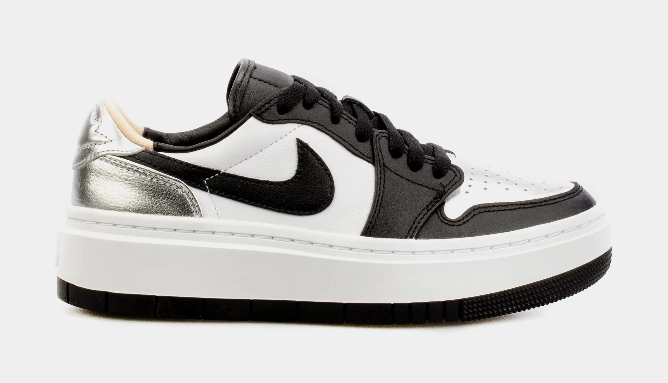 Air Jordan 1 Elevate Low Silver Toe Womens Lifestyle Shoes (Black/Grey) Free Shipping