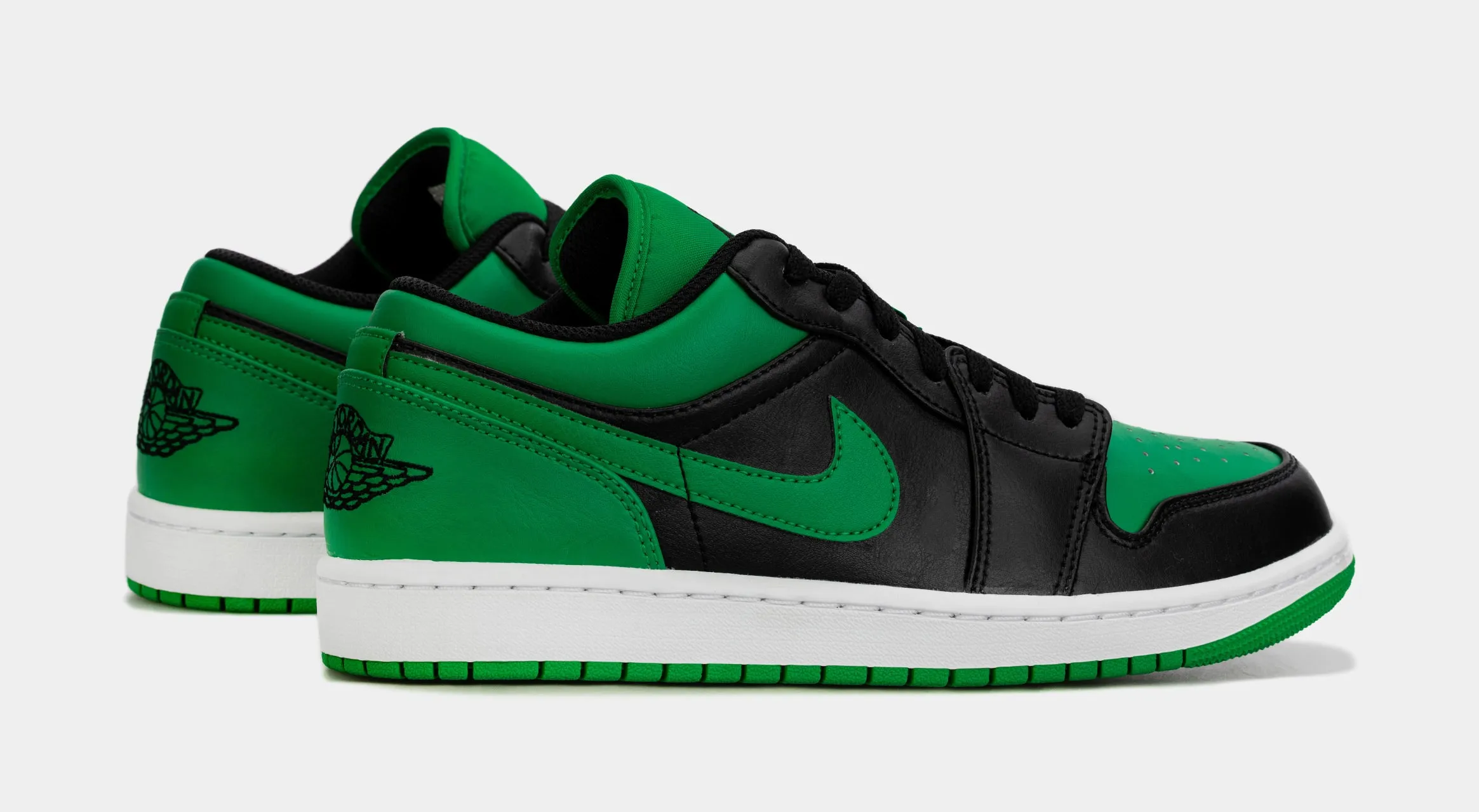 Air Jordan 1 Retro Low Lucky Green Mens Lifestyle Shoes (Black/Green)