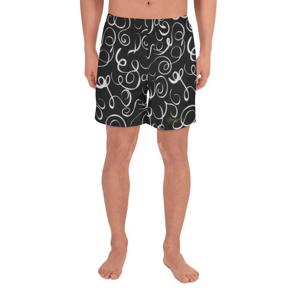 B&W Squiggles Mens Shorts