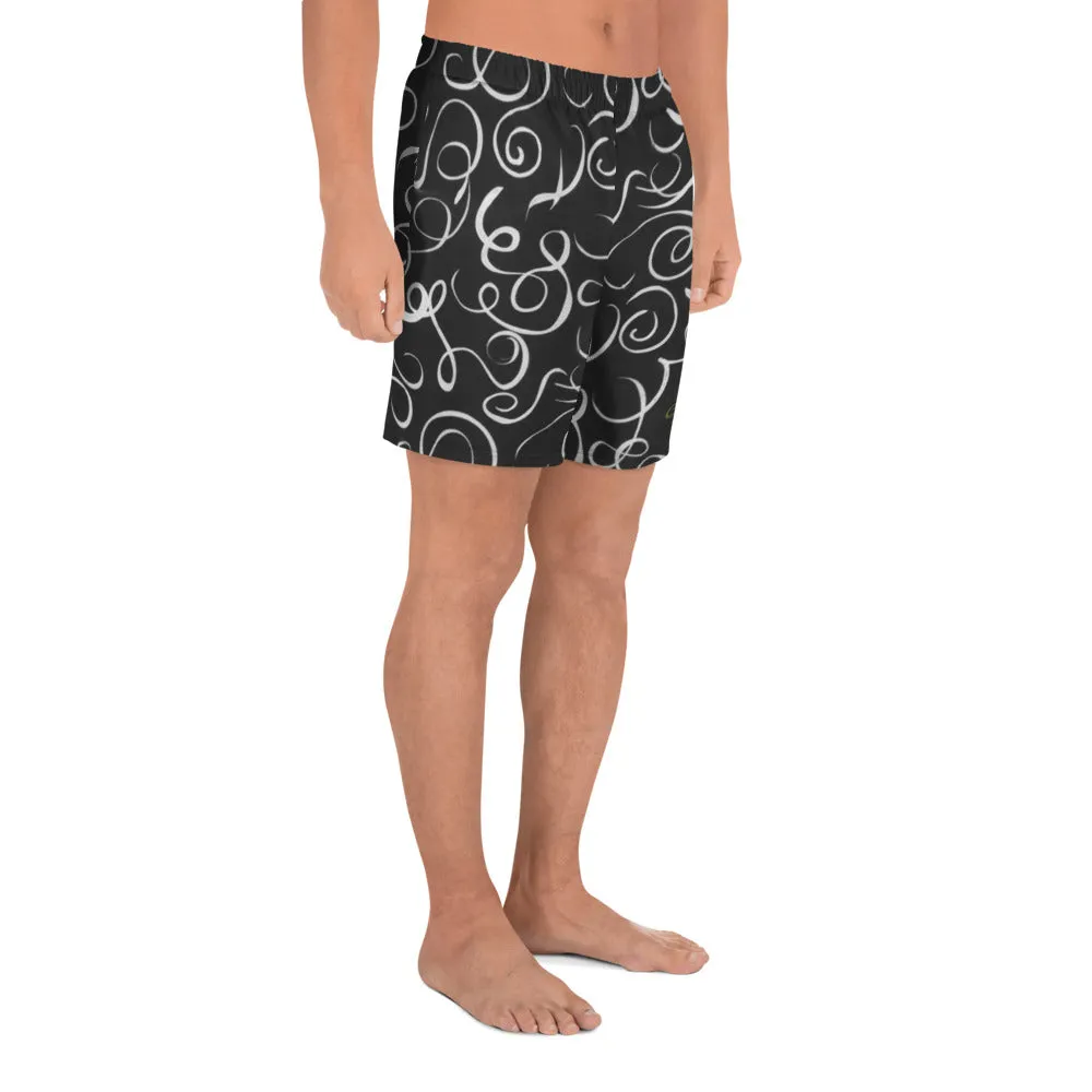 B&W Squiggles Mens Shorts