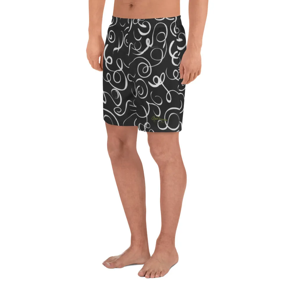 B&W Squiggles Mens Shorts