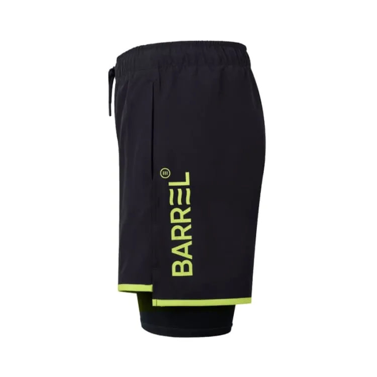 Barrel Men Vibe 4" Leggings Shorts-BLACK