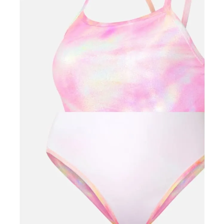 Barrel Women Reflection Holic V Back Swimsuit-PINK