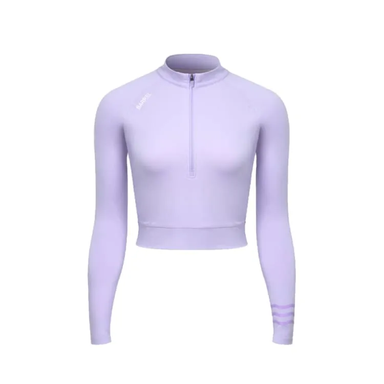 Barrel Women Resort Half Zip Crop Rashguard-PURPLE