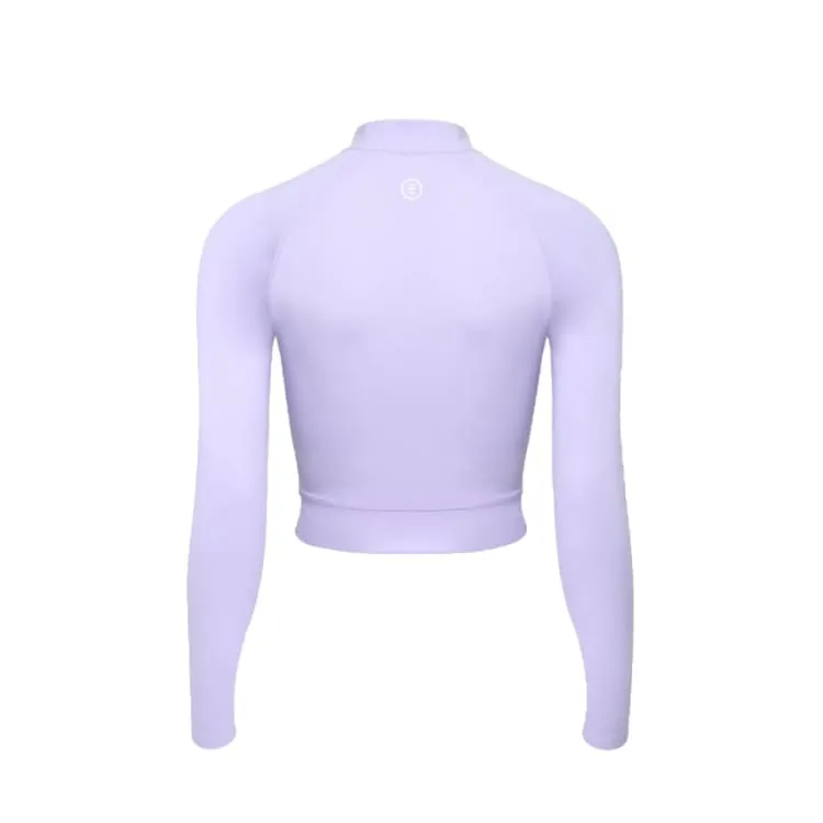 Barrel Women Resort Half Zip Crop Rashguard-PURPLE