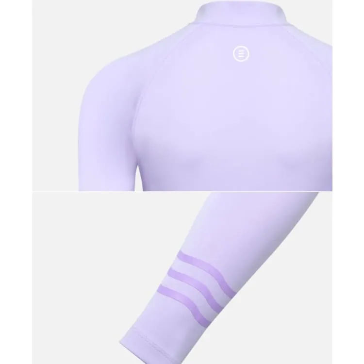 Barrel Women Resort Half Zip Crop Rashguard-PURPLE