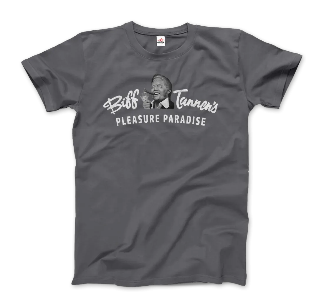 Biff Tannen's Pleasure Paradise Dusted Logo - Back to the Future T-Shirt