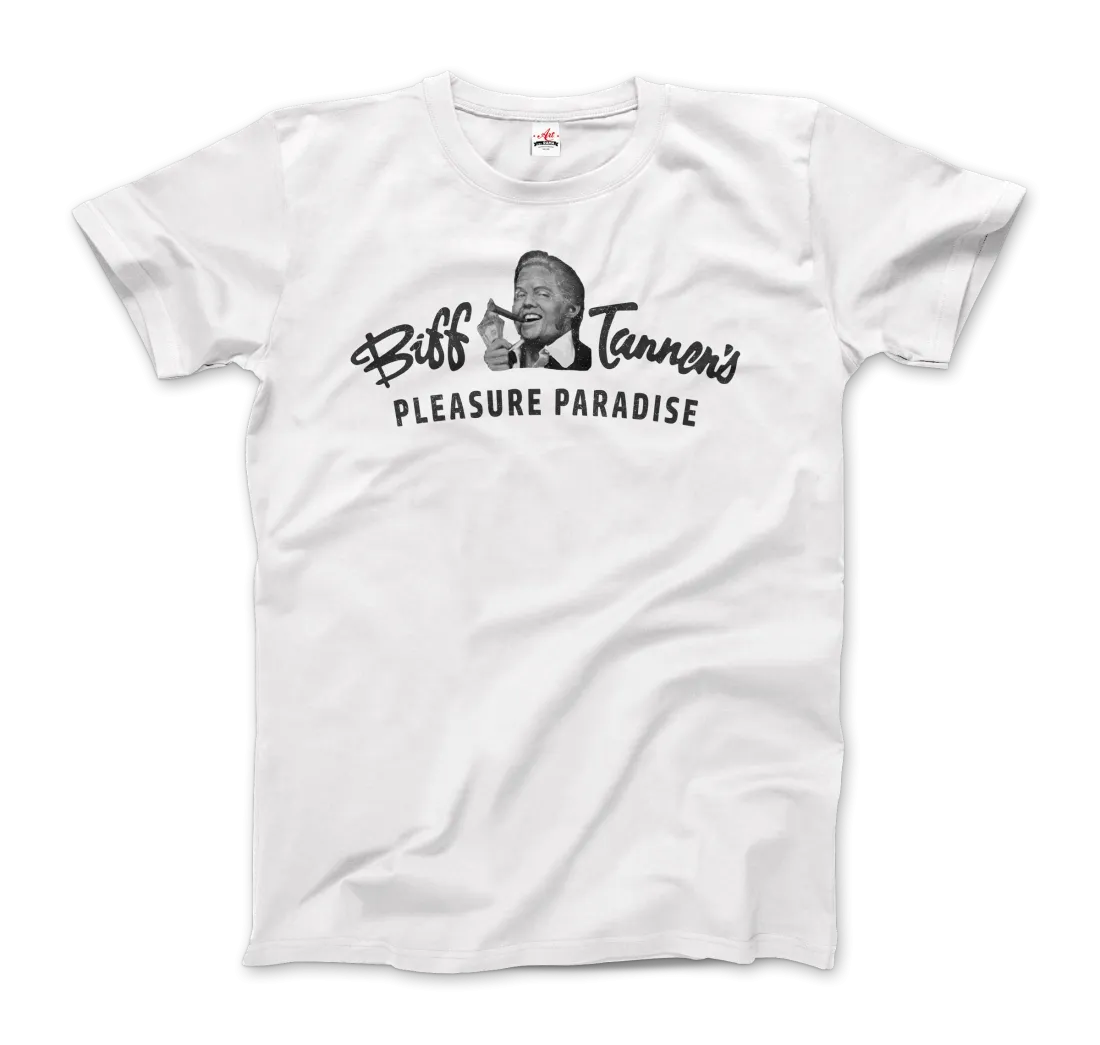 Biff Tannen's Pleasure Paradise Dusted Logo - Back to the Future T-Shirt