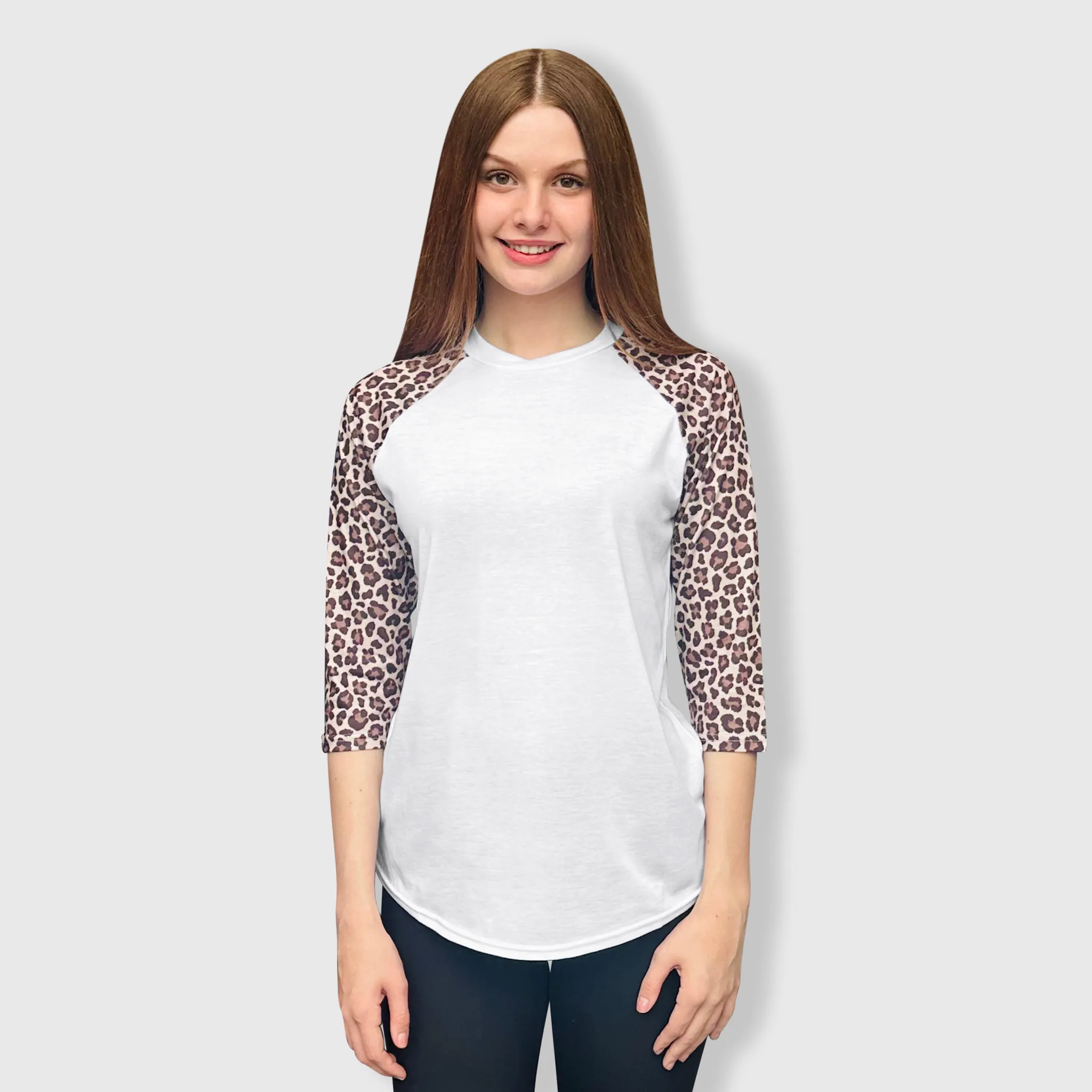 Cheetah White Polyester Top