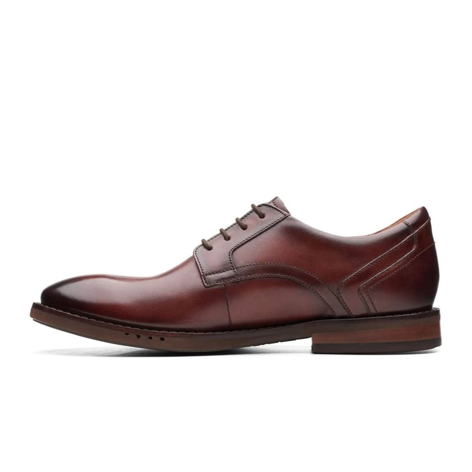 Clarks Un Hugh Lace Oxford (Men) - Brown Leather