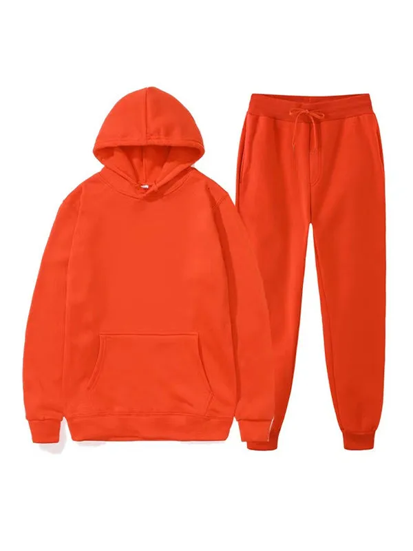 Couple'S Sports Color Sweatshirts Long Sleeve Tracksuit Sets