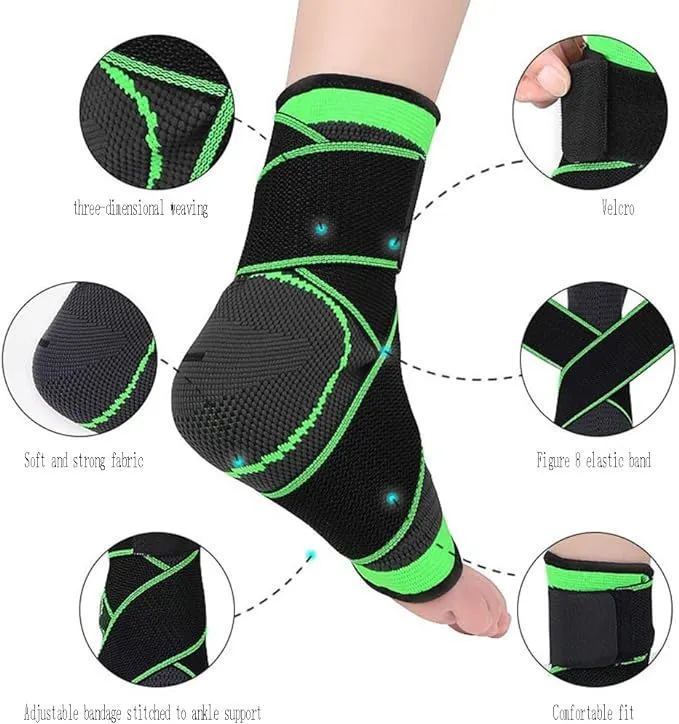 Elastic Strap Ankle Support Sports Basketball Outdoor Cycling Running Ankle Pressurized Protective Breathable Knitted Foot Protector