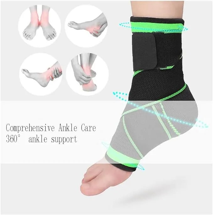 Elastic Strap Ankle Support Sports Basketball Outdoor Cycling Running Ankle Pressurized Protective Breathable Knitted Foot Protector