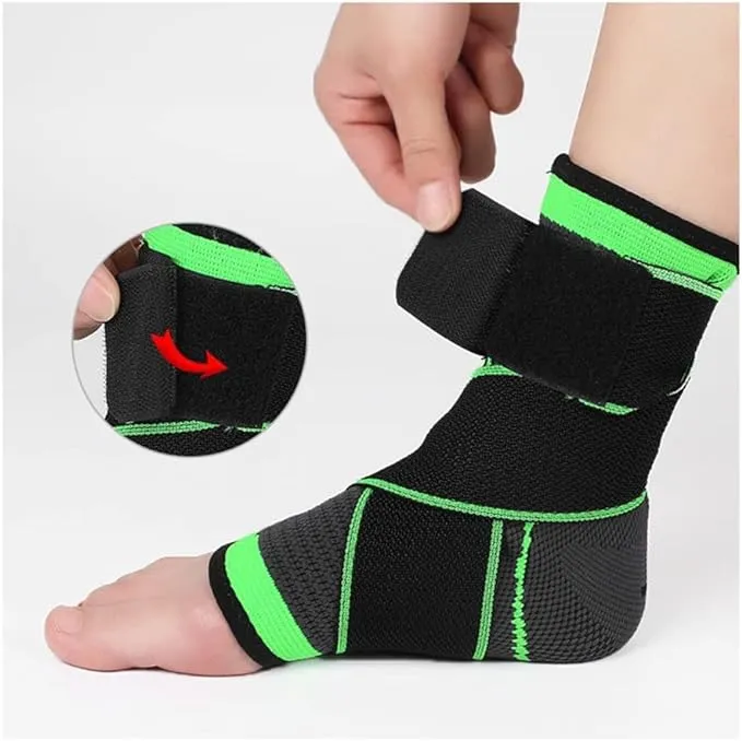 Elastic Strap Ankle Support Sports Basketball Outdoor Cycling Running Ankle Pressurized Protective Breathable Knitted Foot Protector