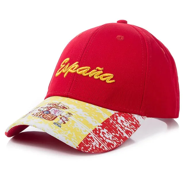 España Spanish Letter Embroidery Baseball Adjustable Snapback Cap