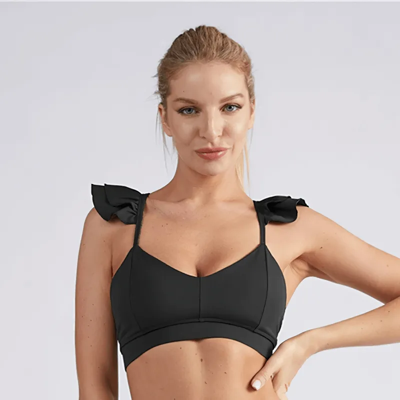 Fashion Solid Color Elastic Sports Bra for Women - SF1740