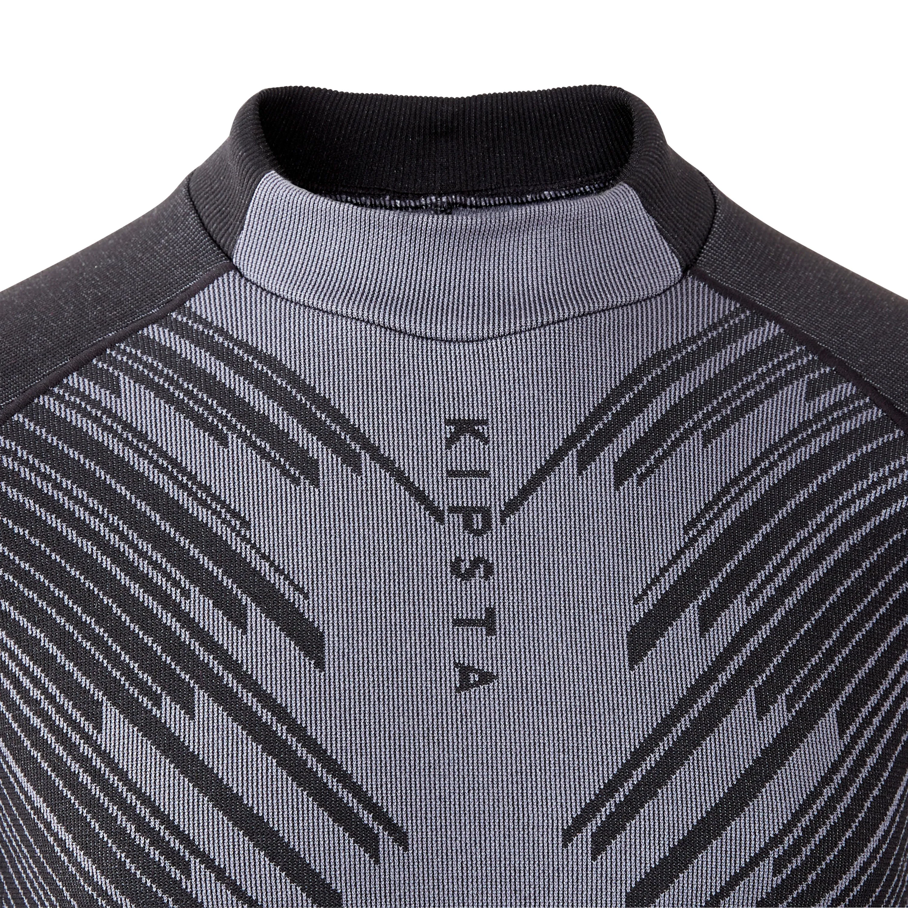 Functional shirt Keepwarm 900 warm and breathable children's black-gray KIPSTA black/charcoal gray