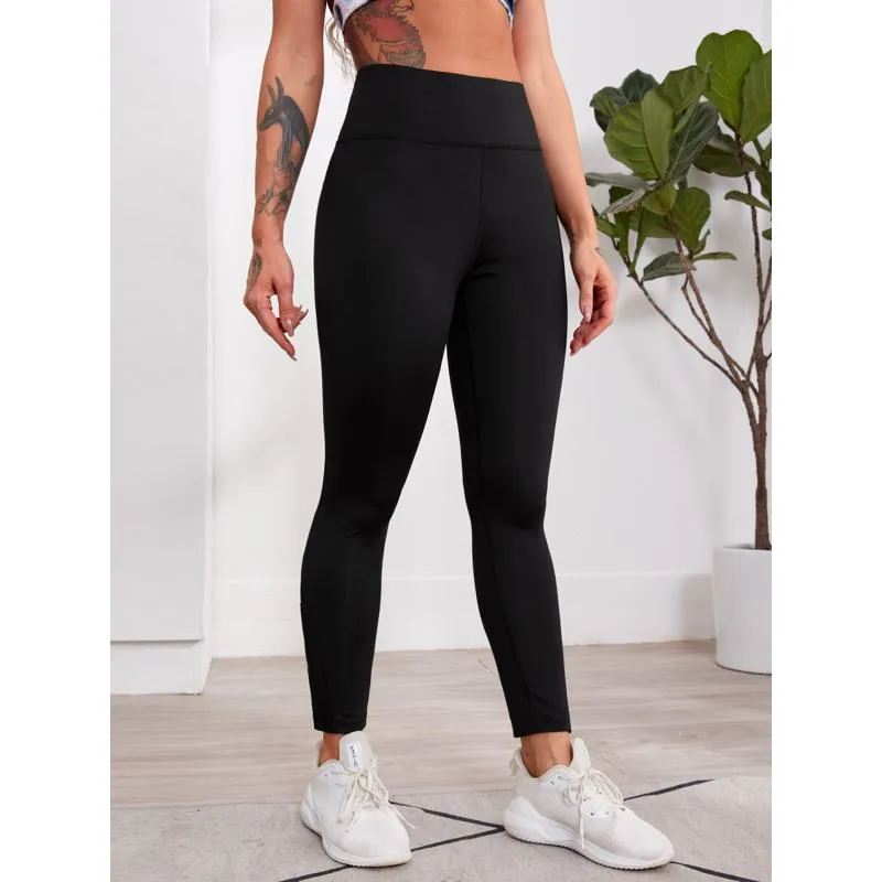 High-Waisted Yoga Tight-Fitting Elasticity Fitness Mesh Sports Leggings