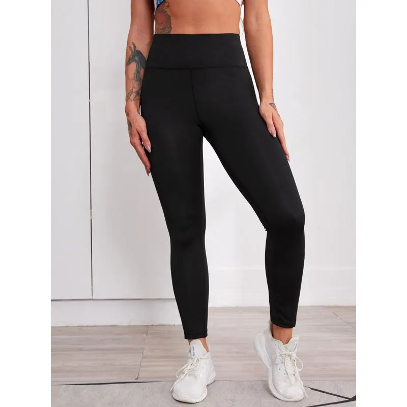 High-Waisted Yoga Tight-Fitting Elasticity Fitness Mesh Sports Leggings