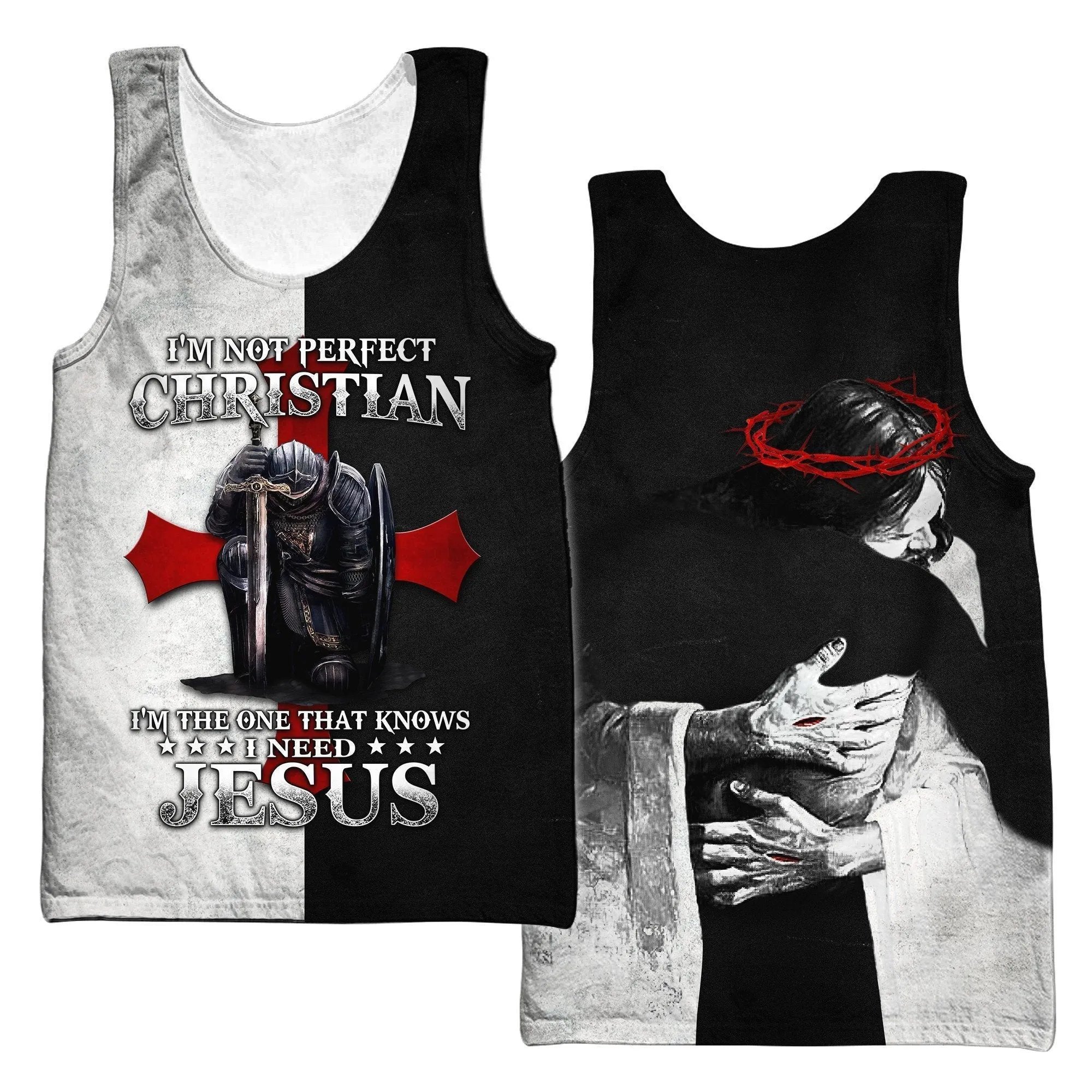 Im Not Perfect Christian Jesus Customized Tank Top - Christian Tank Top For Men