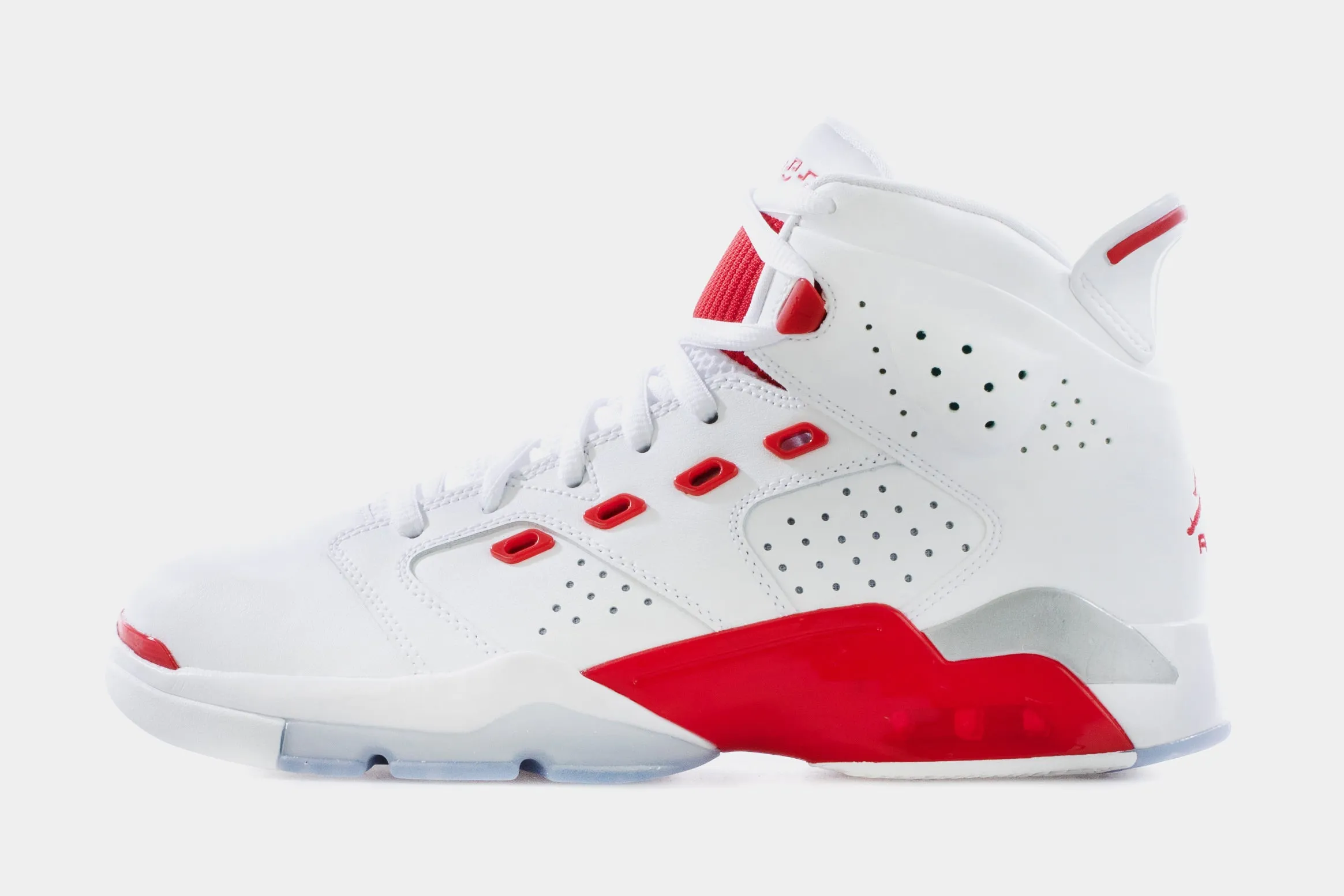 Jordan 6-17-23 Fire Red Mens Basketball Shoes (White)