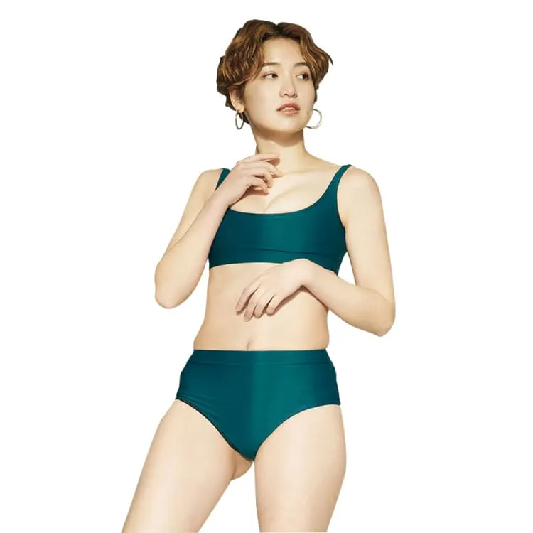 Maka-Hou Women High Waist Bikini Panties-GREEN (Japanese Brand)