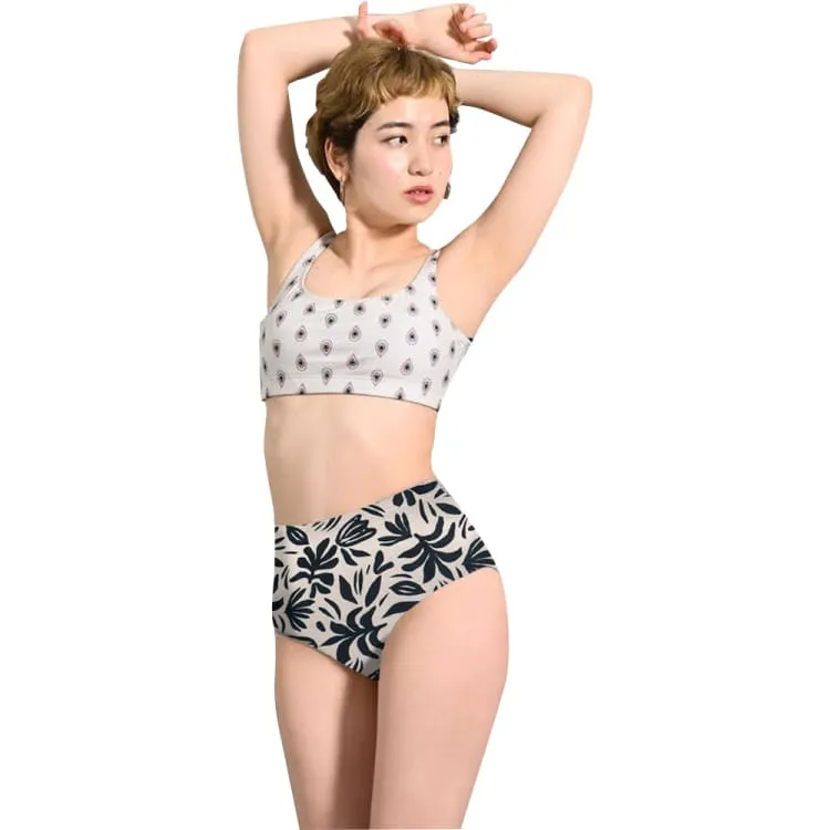 Maka-Hou Women High Waist Bikini Panties-PAINT (Japanese Brand)