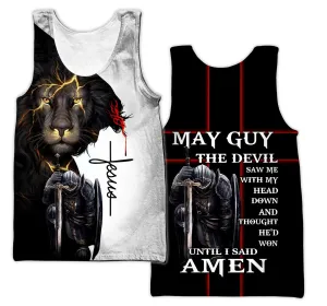 May Guy Untill I Said Amen Jesus Tank Top - Christian Tank Top For Men