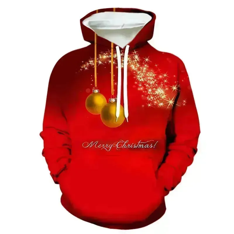 Men's And Women's Fashion Casual Printed Sports Off Hoodie Christmas Sweater pullover sweatshirt