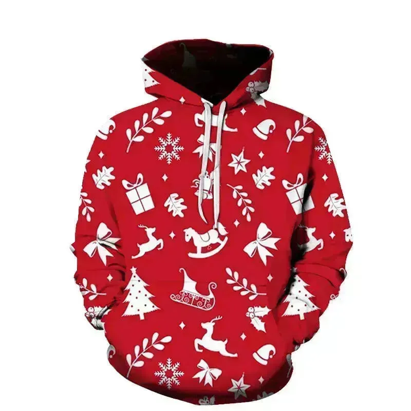 Men's And Women's Fashion Casual Printed Sports Off Hoodie Christmas Sweater pullover sweatshirt