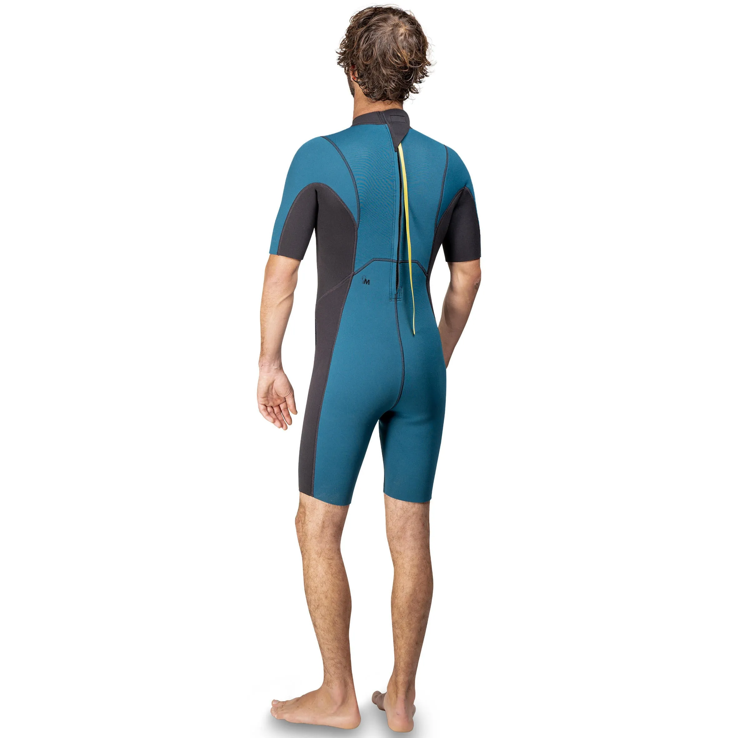 Neoprene Shorts SPF 100 Freediving 2.5 mm for men SUBEA, dark petrol / black-blue