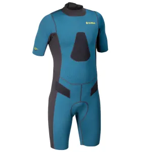 Neoprene Shorts SPF 100 Freediving 2.5 mm for men SUBEA, dark petrol / black-blue