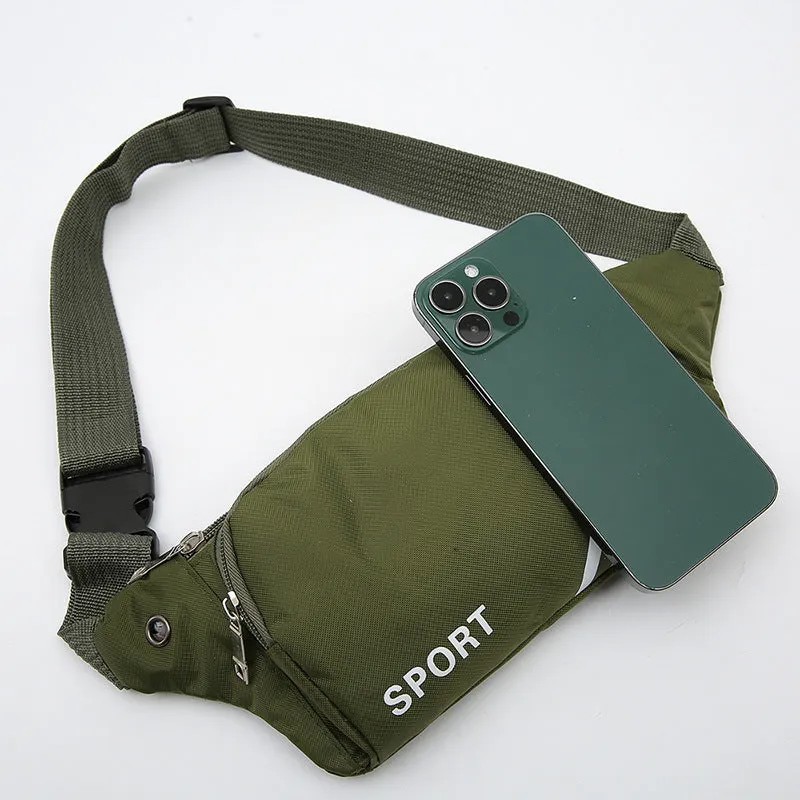 New Running Sports Men's Waist Bag Fashion Women's Cross-Body Chest Bag Change Cashier Mobile Phone Bag