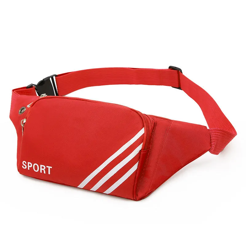 New Running Sports Men's Waist Bag Fashion Women's Cross-Body Chest Bag Change Cashier Mobile Phone Bag