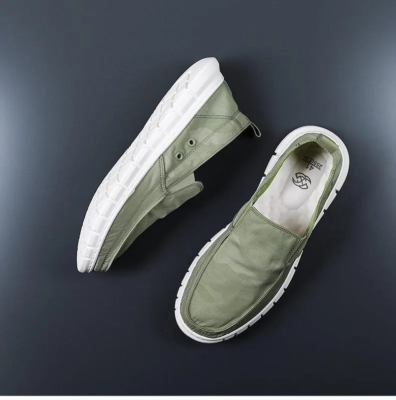 New Summer Men's Casual Shoes Fashion Breathable Canvas Loafers Slip on Men Boat Shoes Sneakers Lightweight Soft