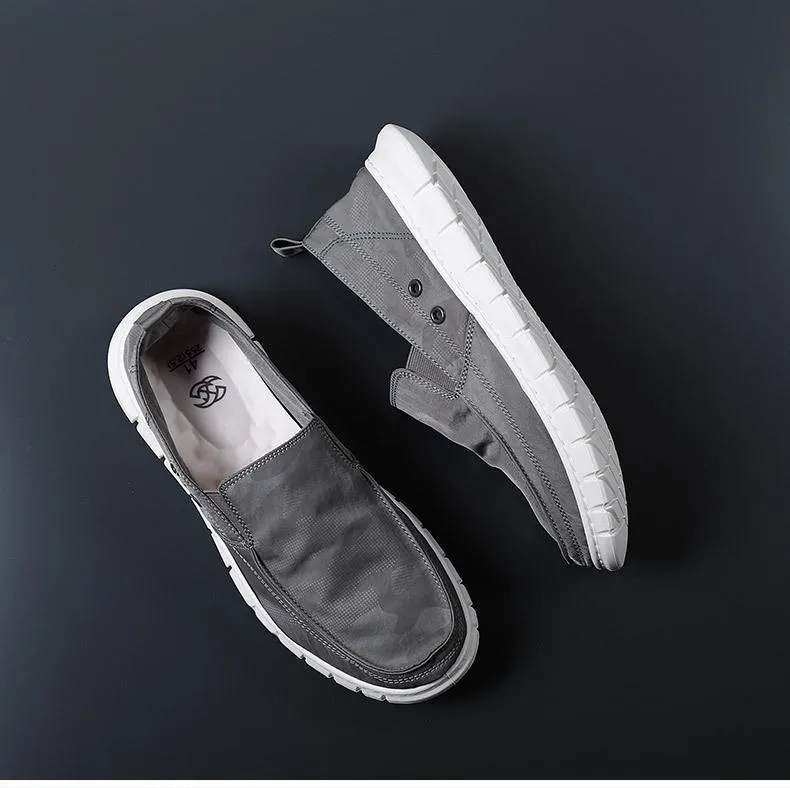 New Summer Men's Casual Shoes Fashion Breathable Canvas Loafers Slip on Men Boat Shoes Sneakers Lightweight Soft