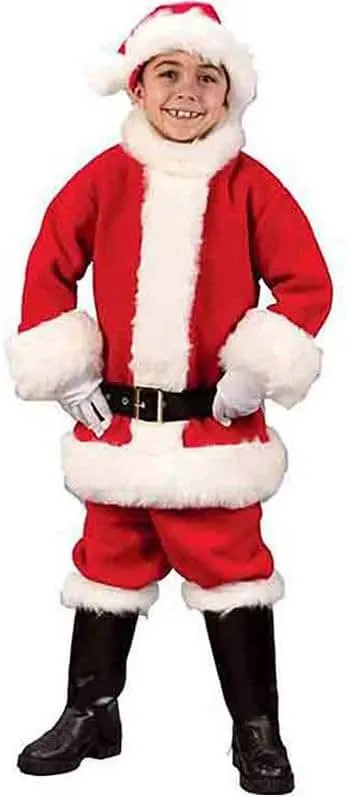 Rubie's Santa Claus Plush Flannel Kids Suit