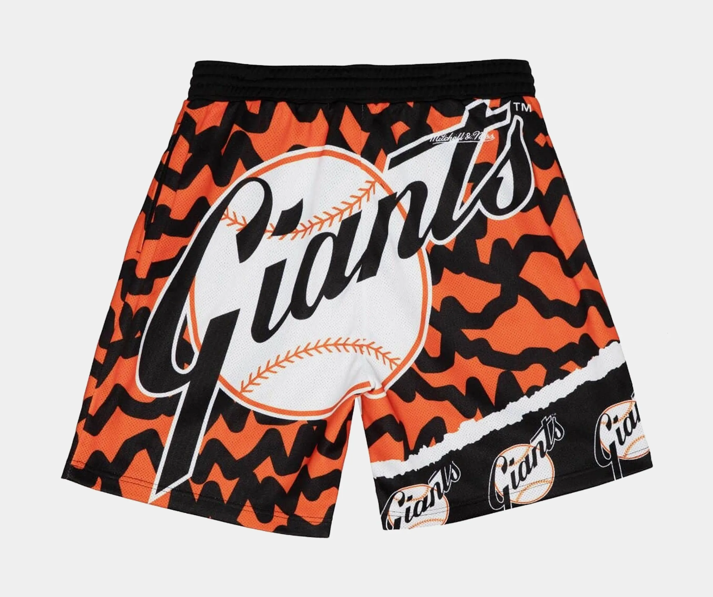 San Francisco Giants Jumbotron 2.0 Sublimated Shorts Mens Shorts (Black/Orange)