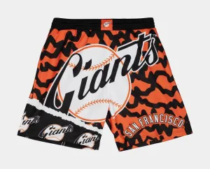 San Francisco Giants Jumbotron 2.0 Sublimated Shorts Mens Shorts (Black/Orange)