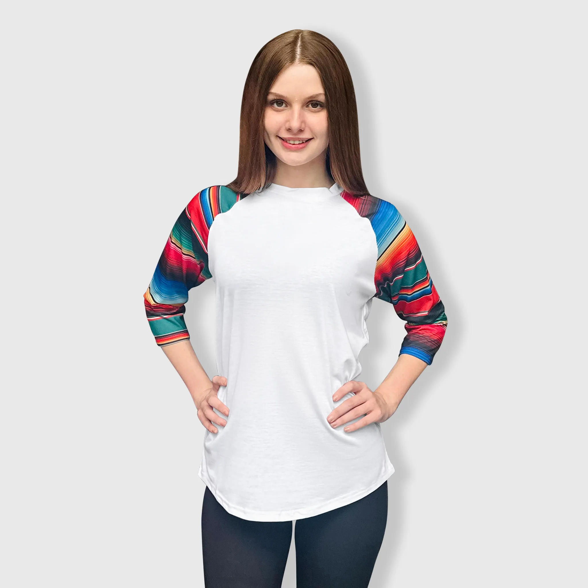 Serape White Polyester Top