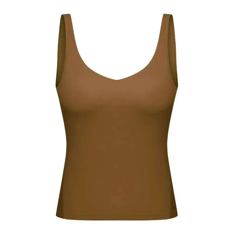 Sexy V-Neck Yoga Sports Tank Top With Padded Bras - SF1801