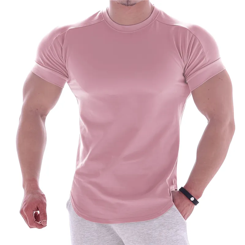 Sports Elastic Quick-Drying Men's Round Neck T-Shirt - SF1264