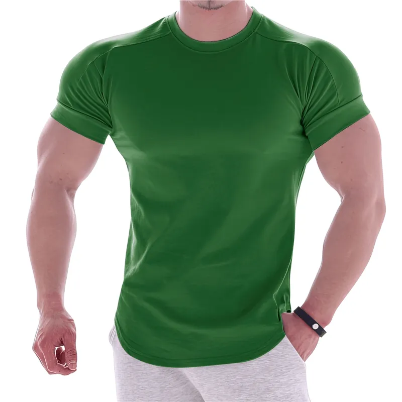 Sports Elastic Quick-Drying Men's Round Neck T-Shirt - SF1264