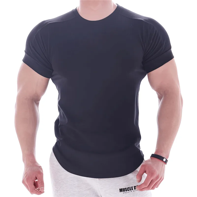 Sports Elastic Quick-Drying Men's Round Neck T-Shirt - SF1264