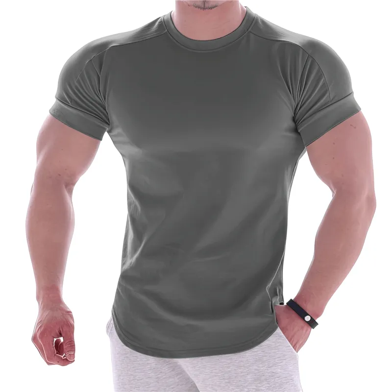 Sports Elastic Quick-Drying Men's Round Neck T-Shirt - SF1264